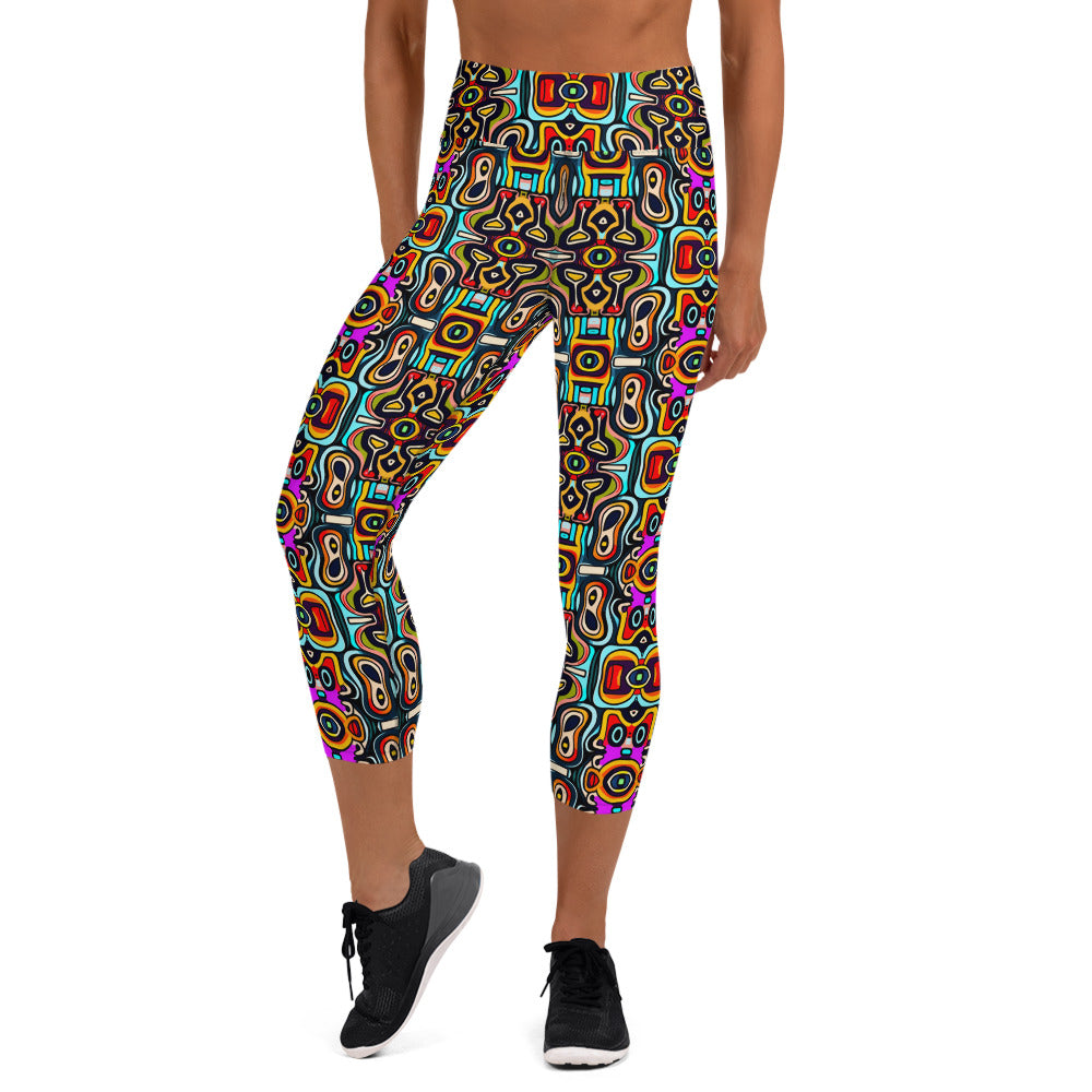 DMV 1809 Psy Artsy Yoga Capri Leggings