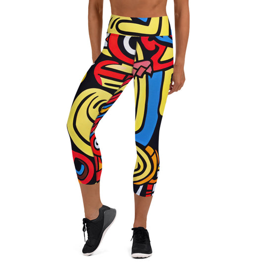 DMV 0721 Psy Art Yoga Capri Leggings