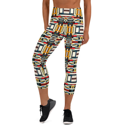 DMV 1848 Geo Boho Yoga Capri Leggings