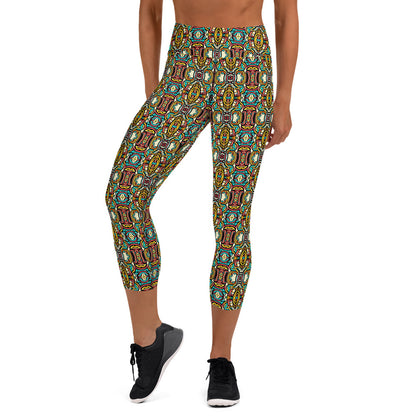 DMV 0885 Chic Boho Yoga Capri Leggings