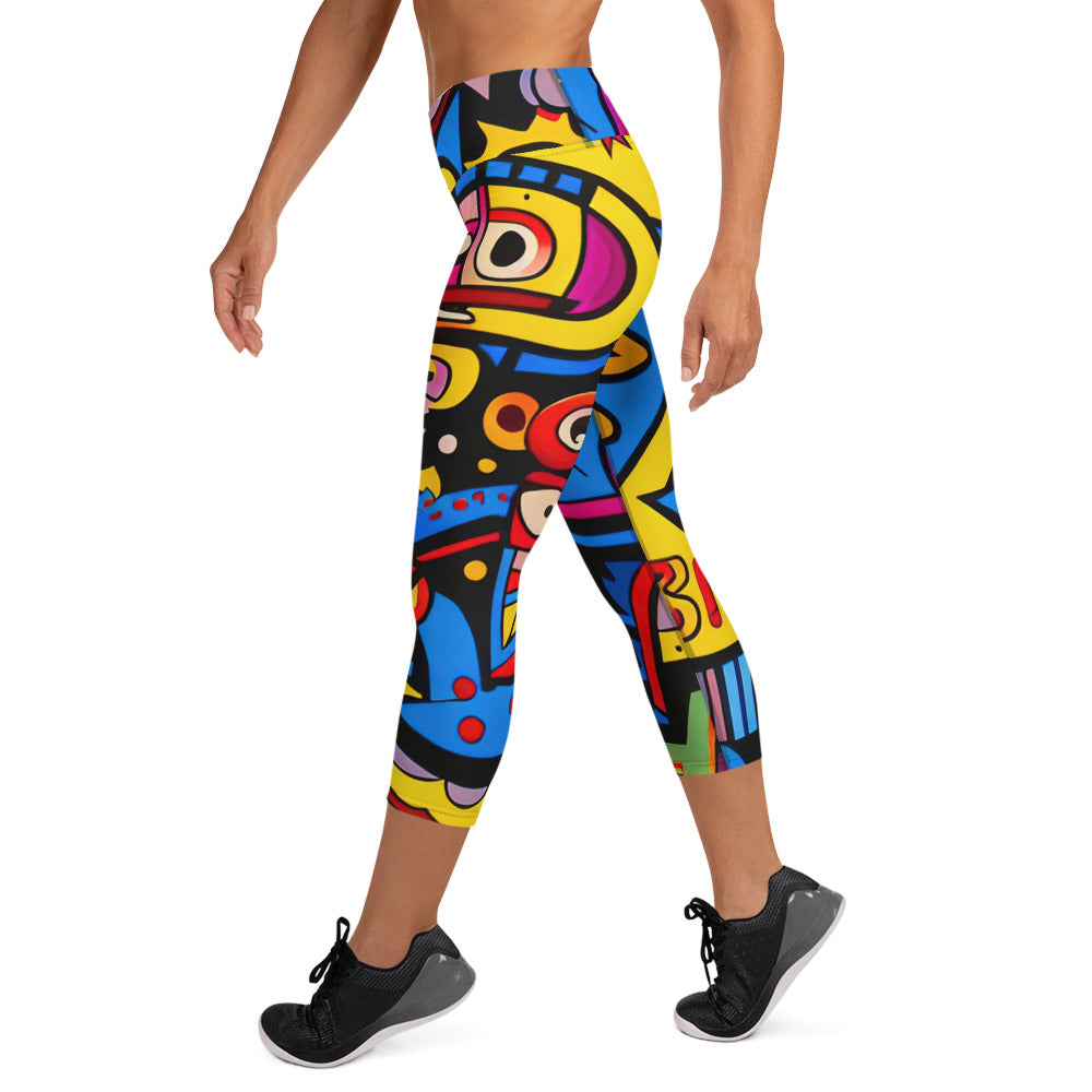 DMV 0235 Psy Art Yoga Capri Leggings