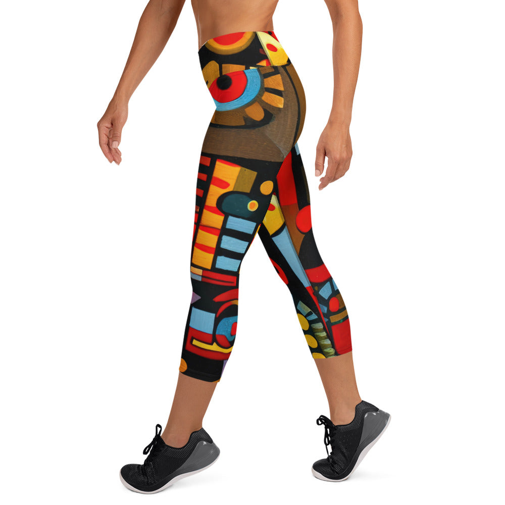 DMV 0233 Psy Art Yoga Capri Leggings