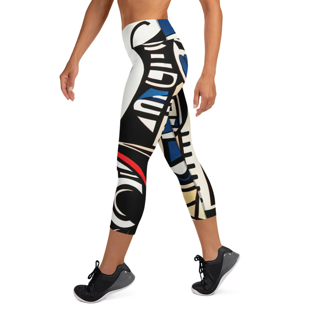 DMV 0019 Boho Yoga Capri Leggings