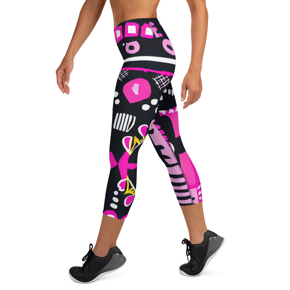 DMV 0026 Boho Yoga Capri Leggings