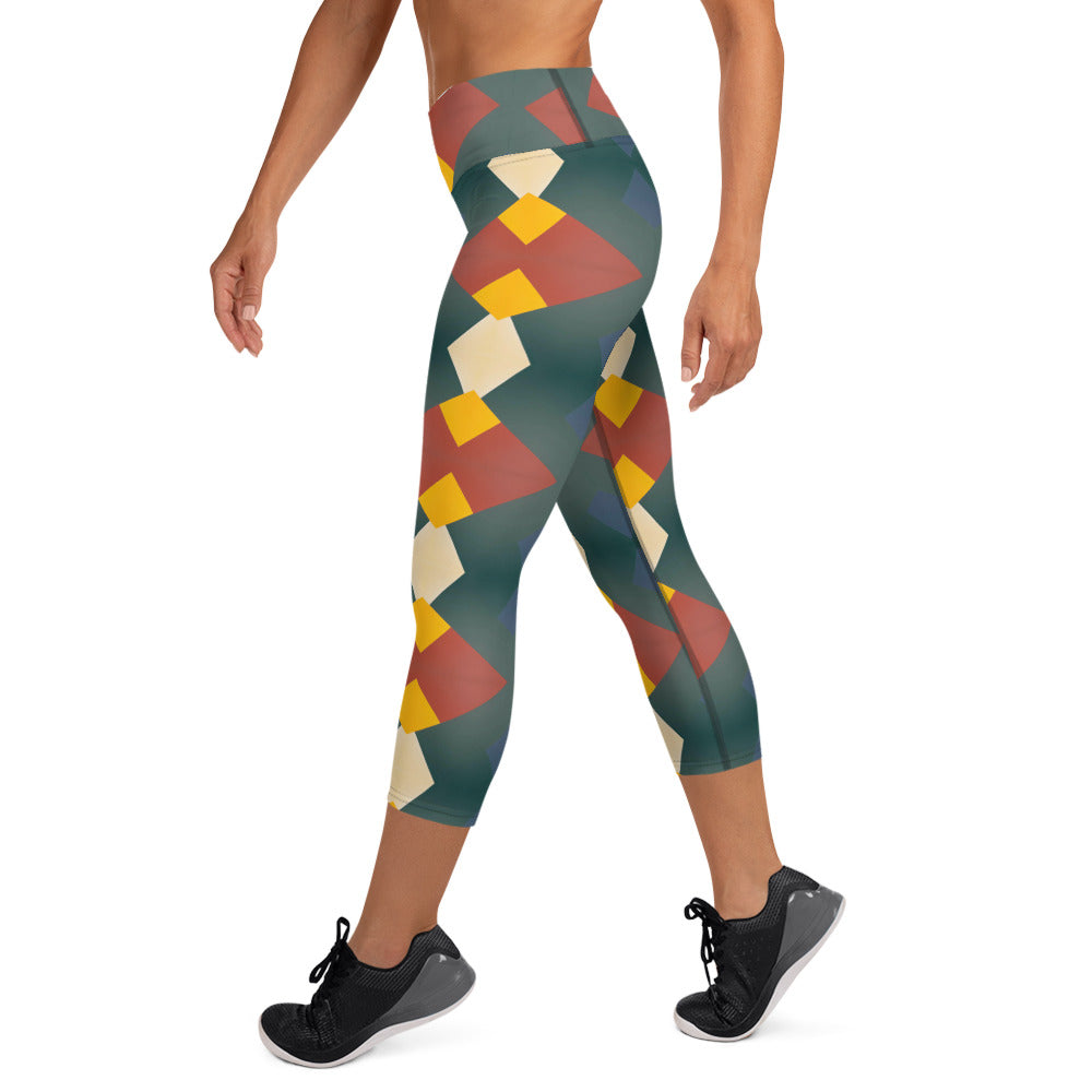 DMV 0057 Classic Boho Yoga Capri Leggings