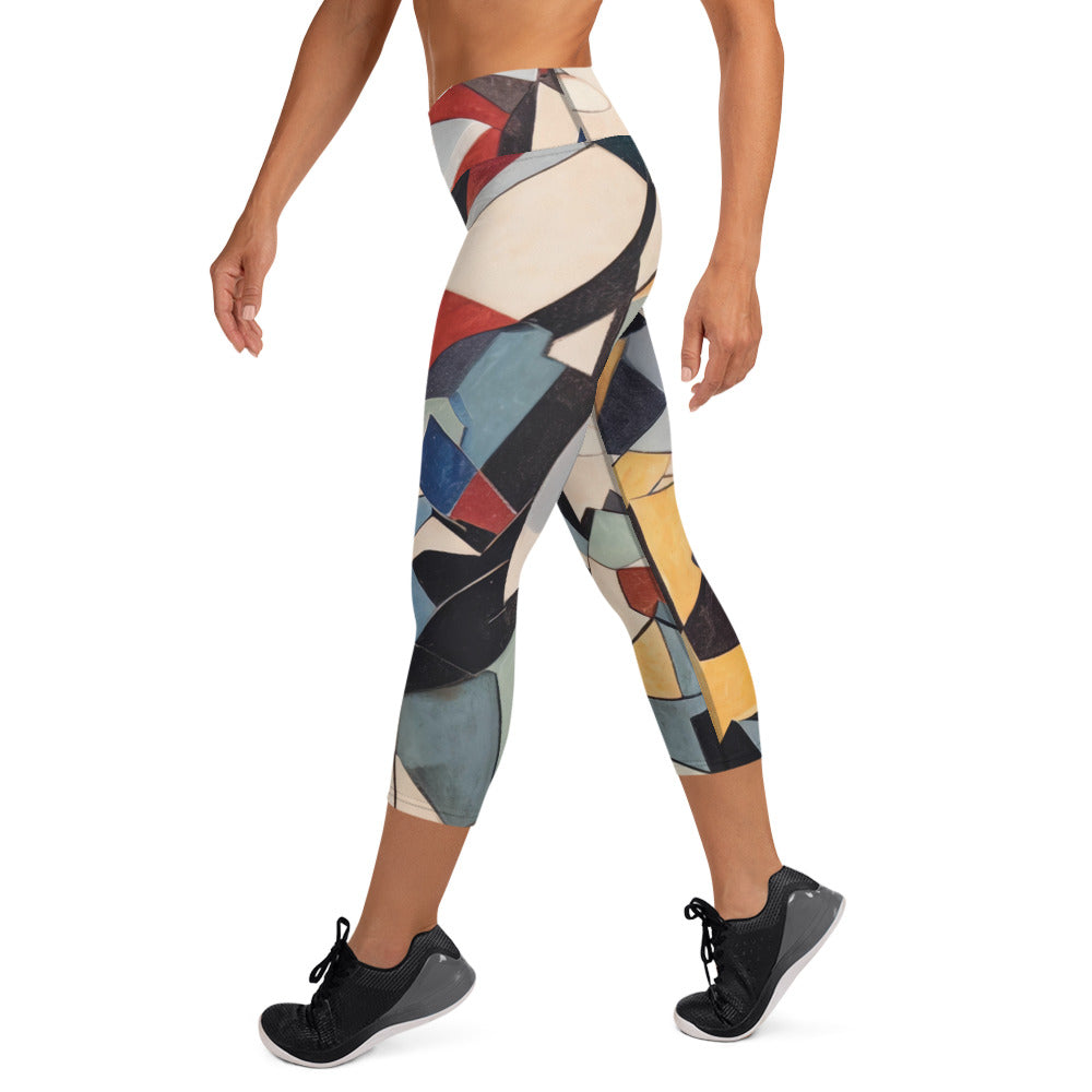 DMV 0047 Abstract Art Yoga Capri Leggings