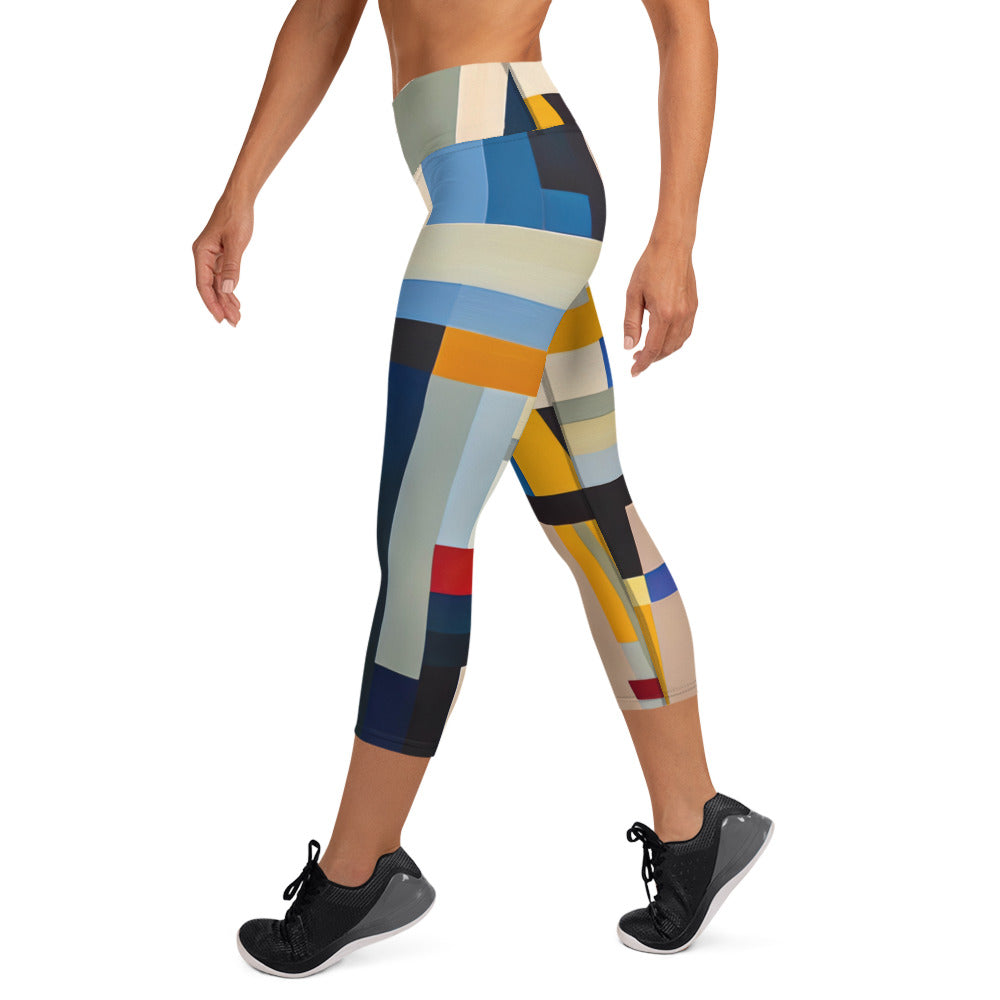 DMV 0072 Abstract Art Yoga Capri Leggings