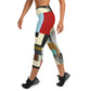 DMV 0008 Abstract Art Yoga Capri Leggings