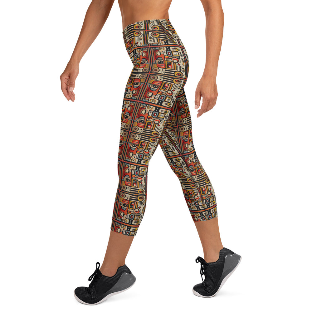 DMV 0073 Classic Boho Yoga Capri Leggings