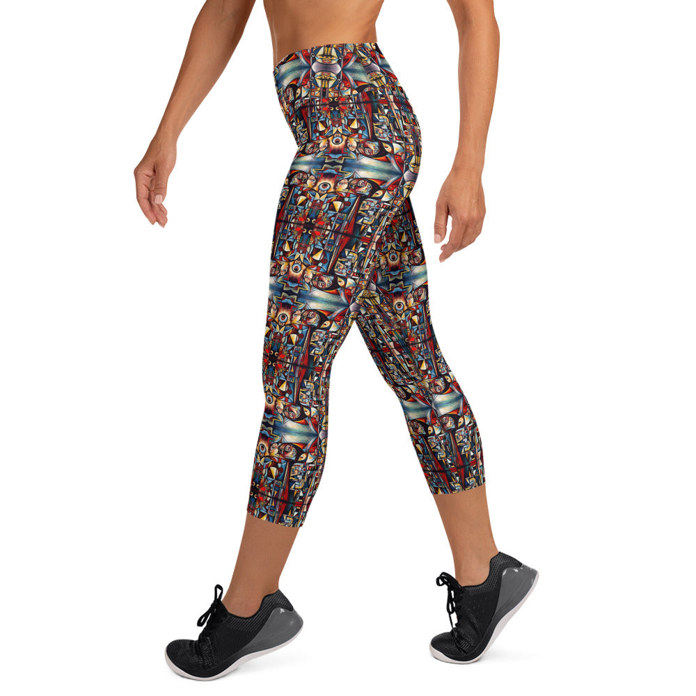 DMV 0007 Conceptual Artsy Yoga Capri Leggings