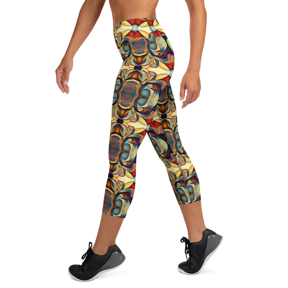 DMV 0070 Chic Boho Yoga Capri Leggings