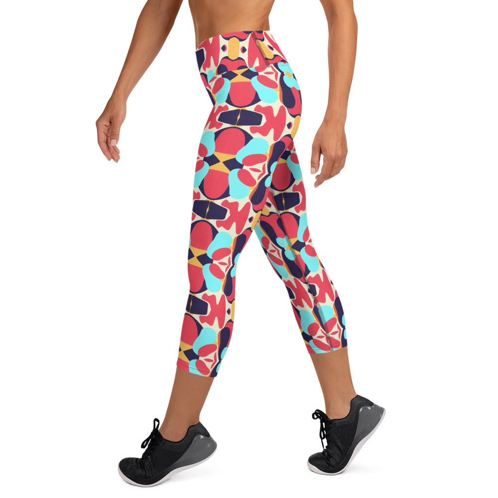 DMV 0030 Vintage Artsy Yoga Capri Leggings