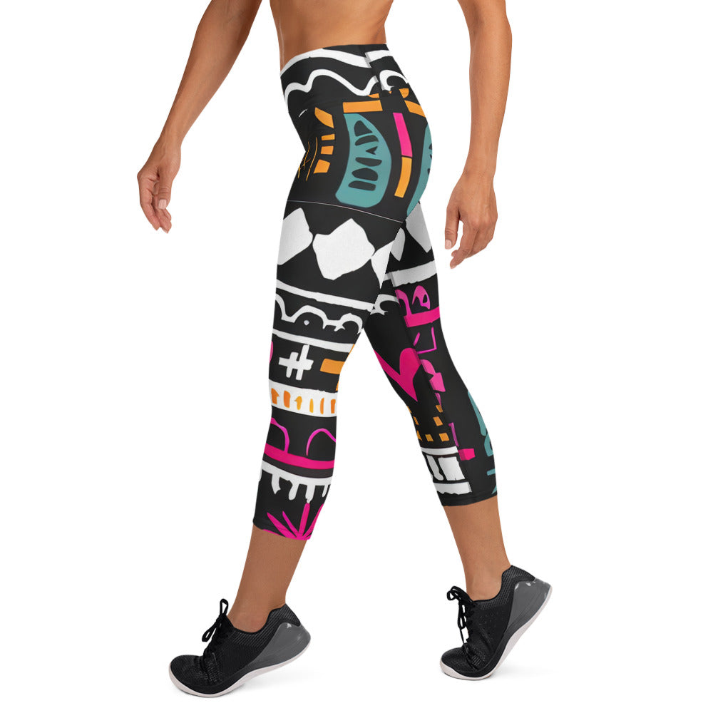 DMV 0011 Boho Yoga Capri Leggings