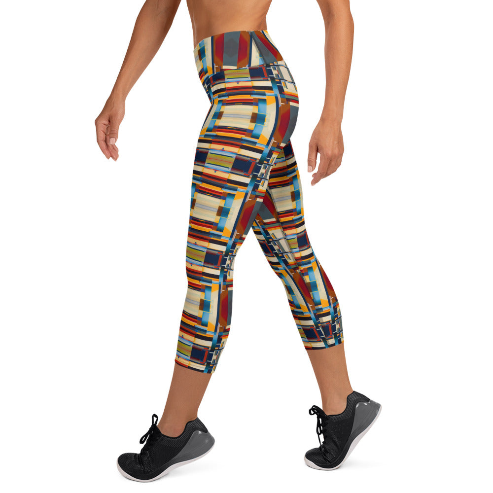 DMV 0244 Geo Boho Yoga Capri Leggings