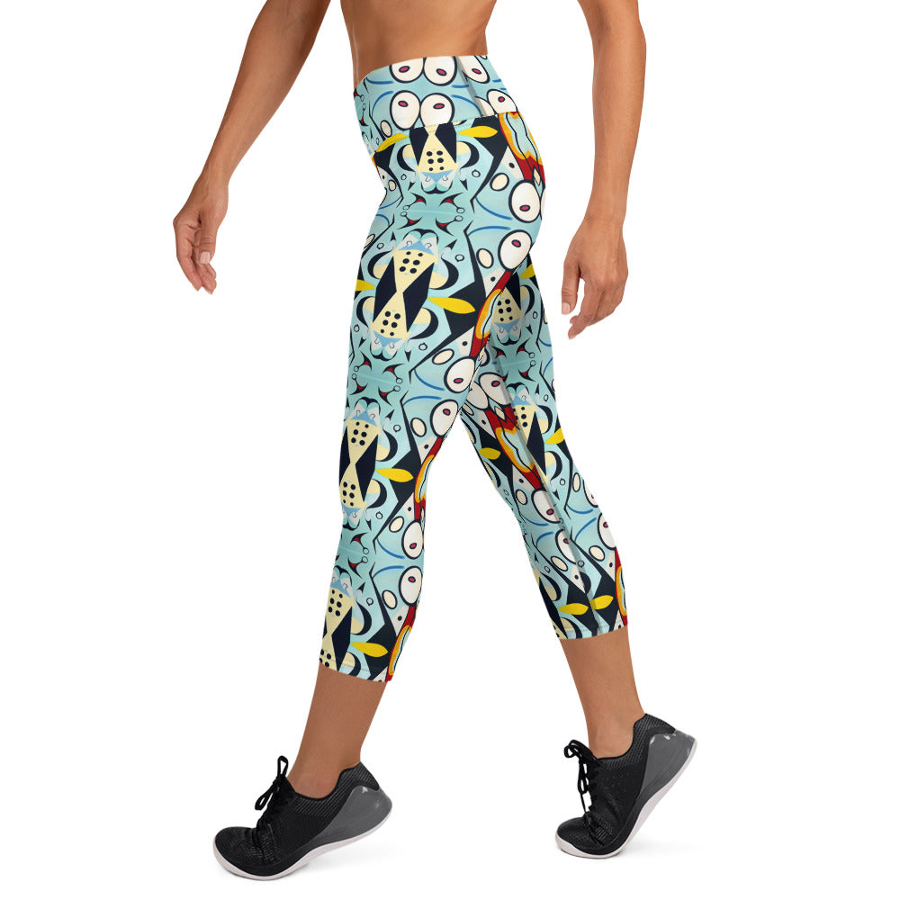 DMV 0005 Vintage Artsy Yoga Capri Leggings