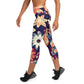 DMV 0253 Floral Yoga Capri Leggings