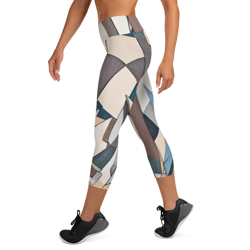 DMV 0264 Abstract Art Yoga Capri Leggings