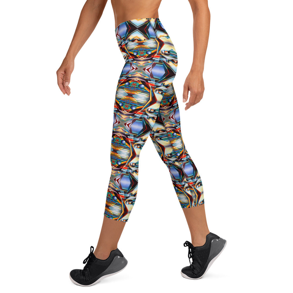 DMV 0221 Conceptual Artsy Yoga Capri Leggings