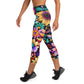 DMV 0265 Floral Yoga Capri Leggings