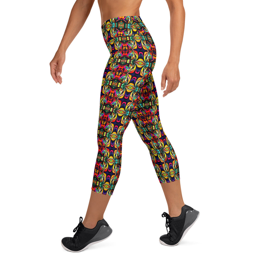 DMV 0166 Psy Artsy Yoga Capri Leggings