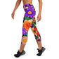 DMV 0309 Floral Yoga Capri Leggings