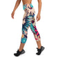 DMV 0404 Floral Yoga Capri Leggings