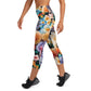 DMV 0302 Floral Yoga Capri Leggings