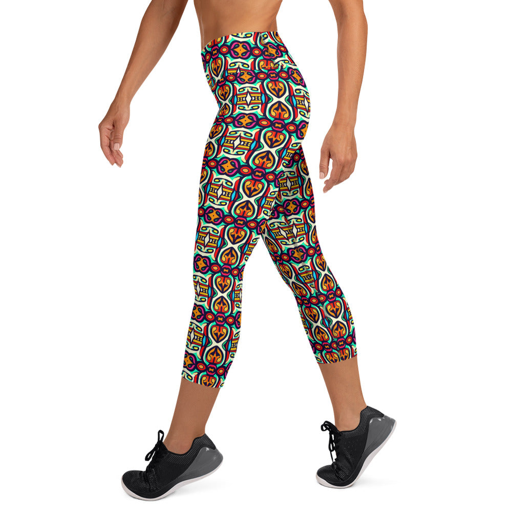 DMV 1348 Psy Artsy Yoga Capri Leggings