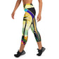 DMV 0258 Retro Art Yoga Capri Leggings