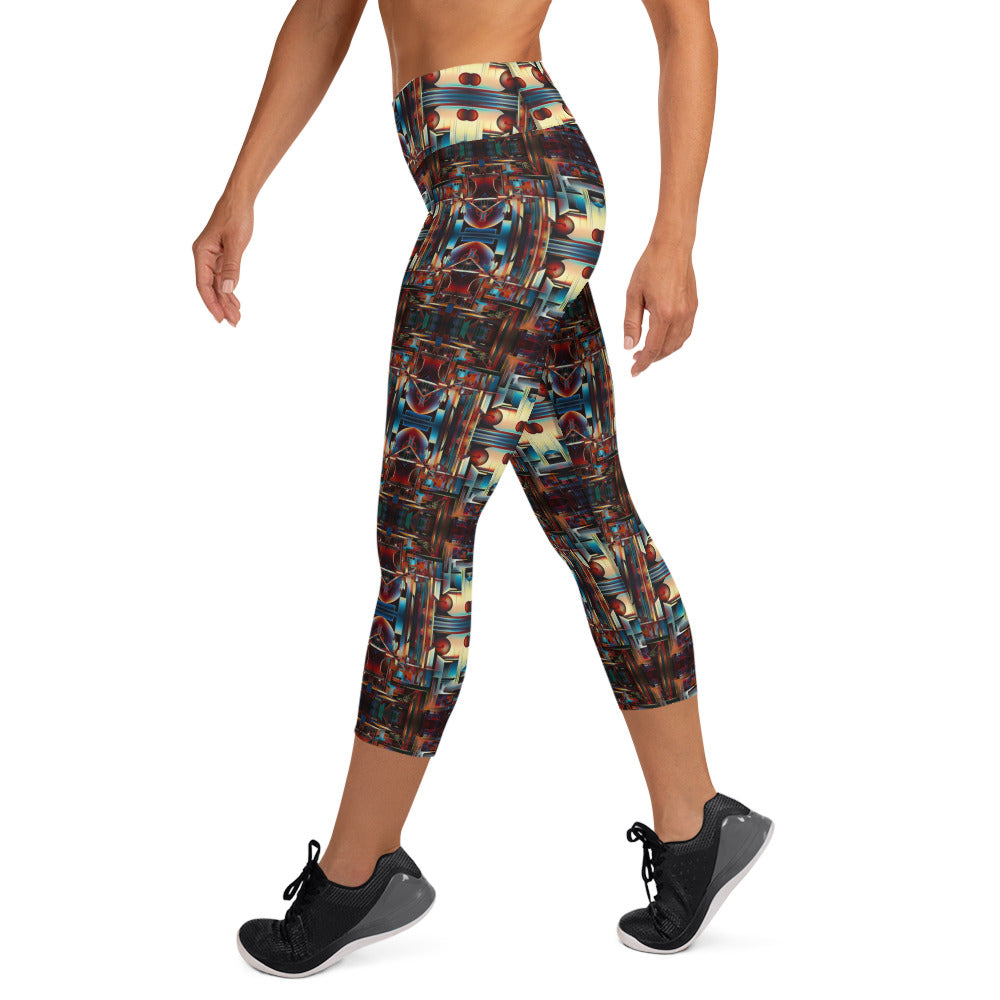 DMV 0188 Conceptual Artsy Yoga Capri Leggings