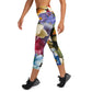 DMV 0268 Floral Yoga Capri Leggings