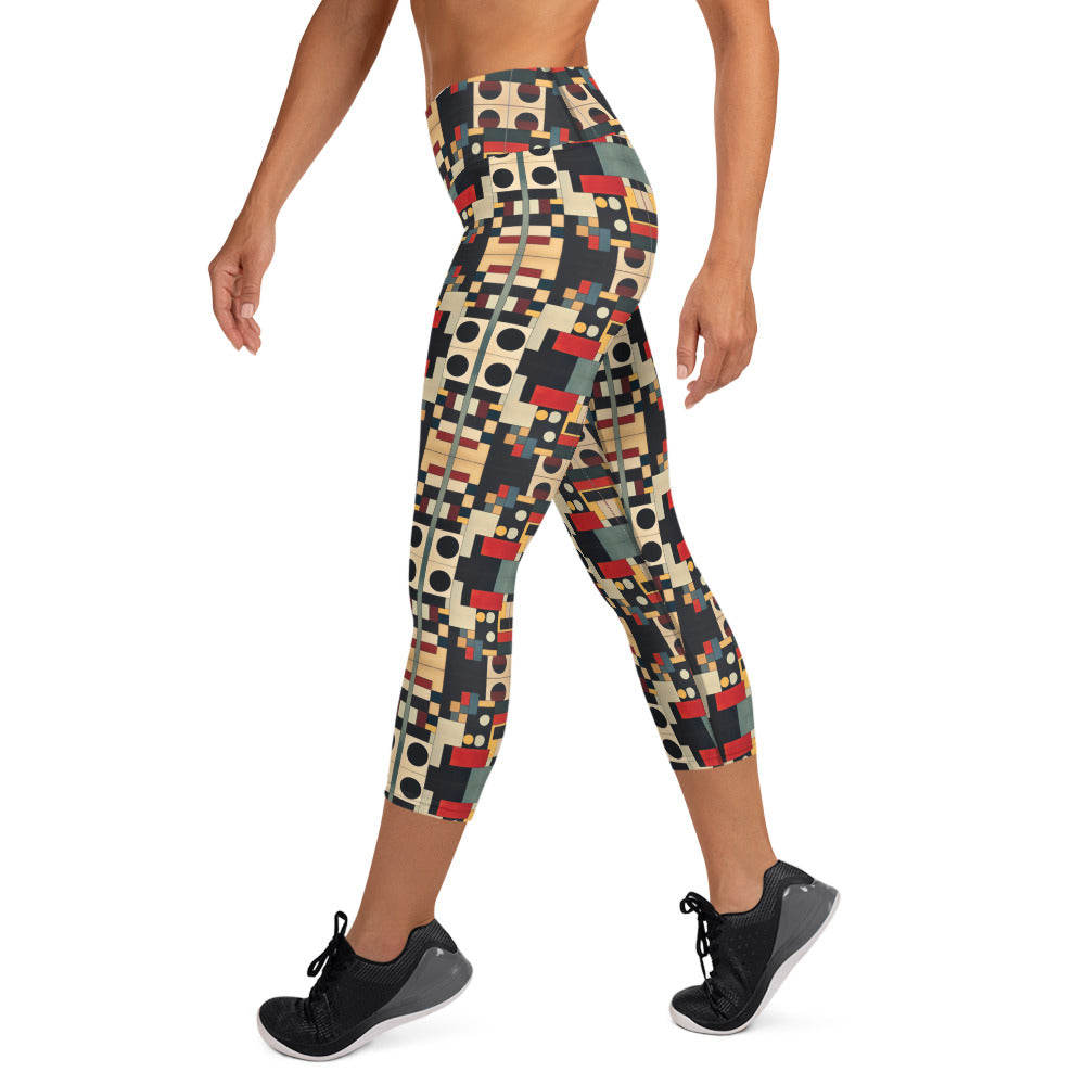 DMV 0510 Geo Boho Yoga Capri Leggings