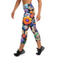 DMV 0783 Floral Yoga Capri Leggings