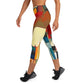 DMV 1475 Abstract Art Yoga Capri Leggings