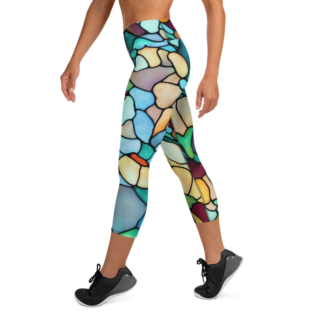 DMV 1544 Boho Yoga Capri Leggings