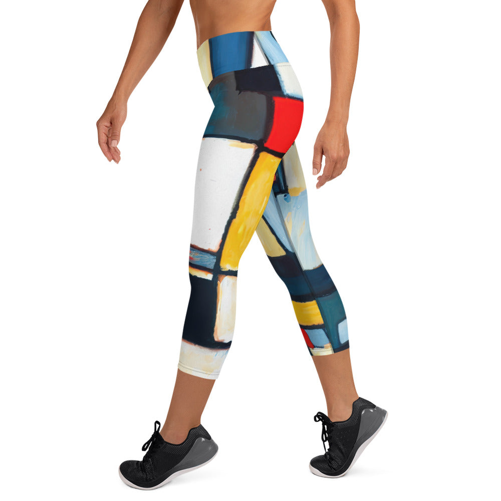 DMV 0327 Abstract Art Yoga Capri Leggings