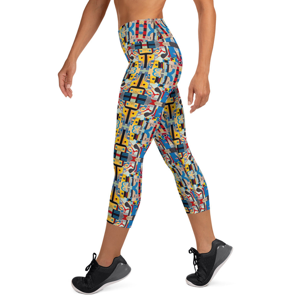 DMV 1013 Chic Boho Yoga Capri Leggings