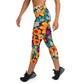 DMV 0668 Floral Yoga Capri Leggings