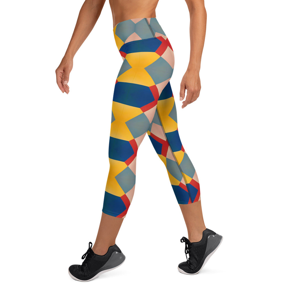 DMV 0295 Classic Boho Yoga Capri Leggings