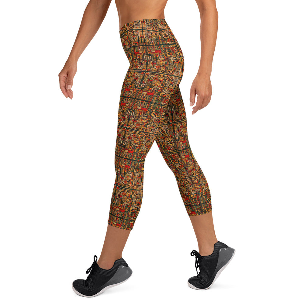 DMV 1778 Classic Boho Yoga Capri Leggings