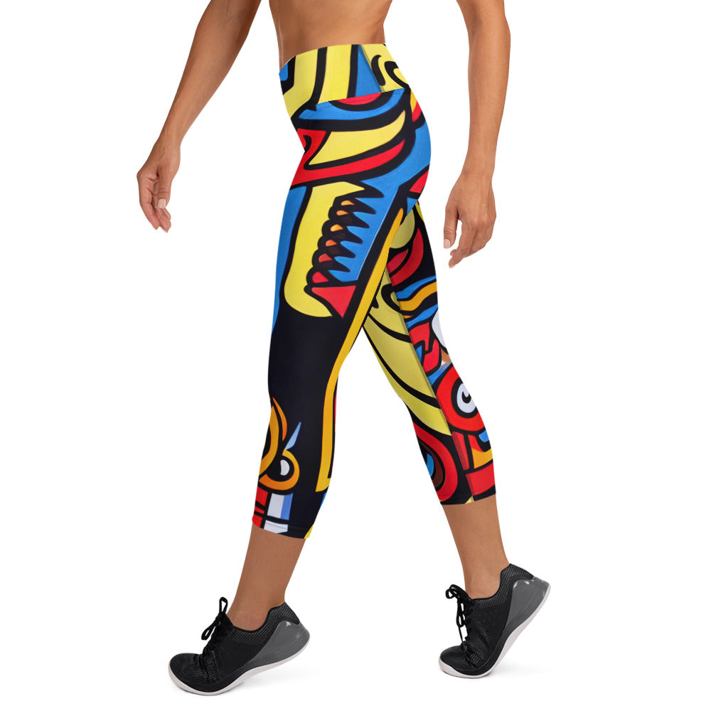 DMV 0721 Psy Art Yoga Capri Leggings