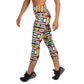 DMV 1848 Geo Boho Yoga Capri Leggings