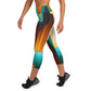 DMV 0382 Retro Art Yoga Capri Leggings