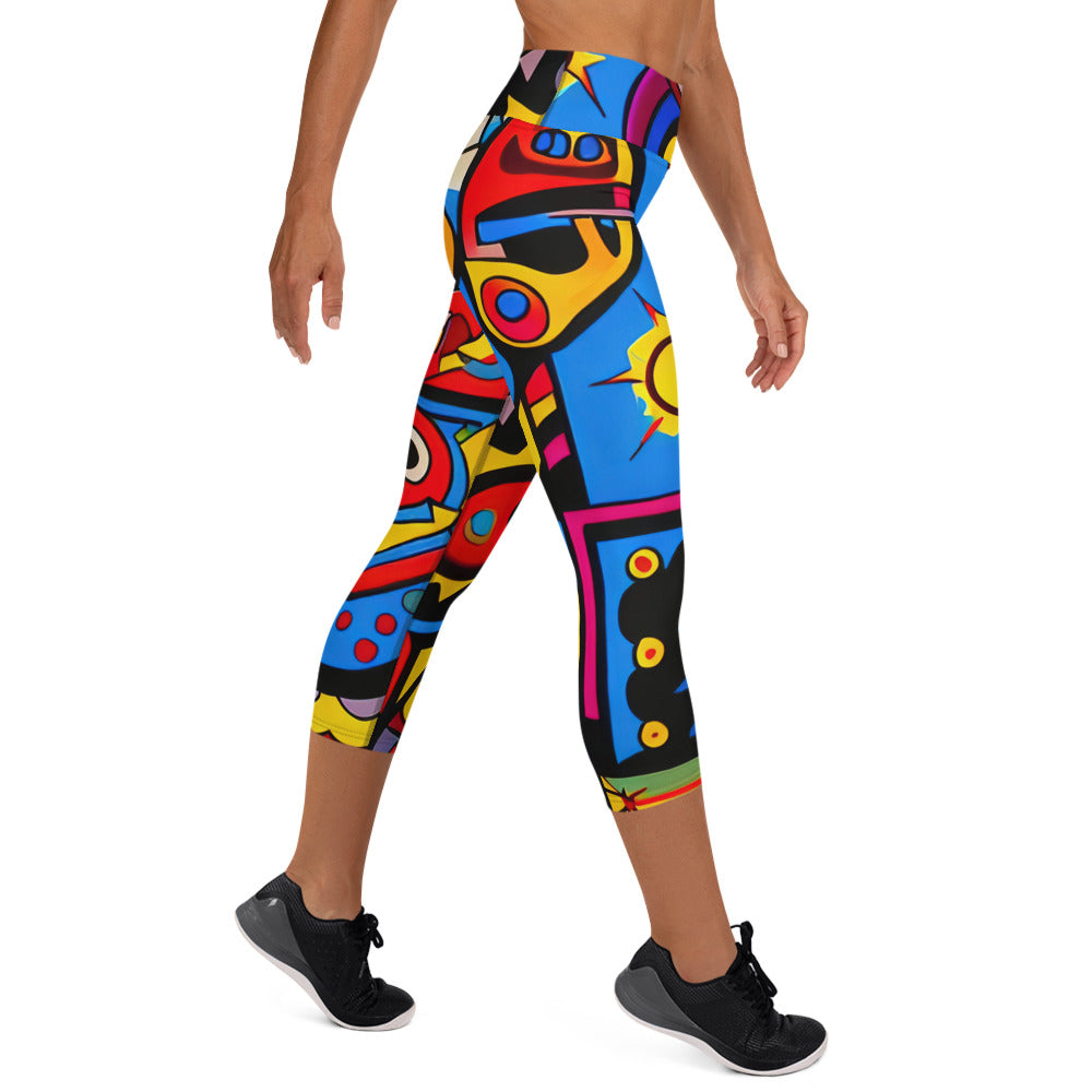 DMV 0235 Psy Art Yoga Capri Leggings