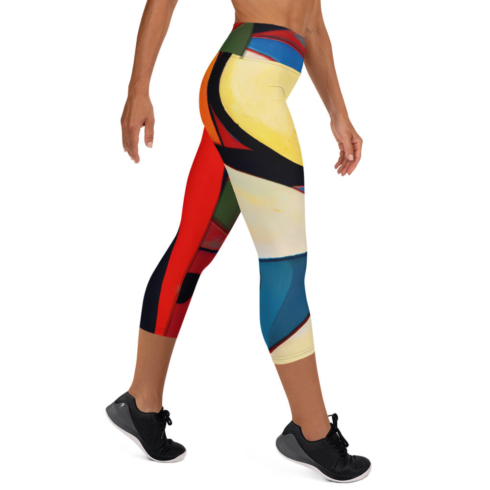 DMV 0209 Abstract Art Yoga Capri Leggings