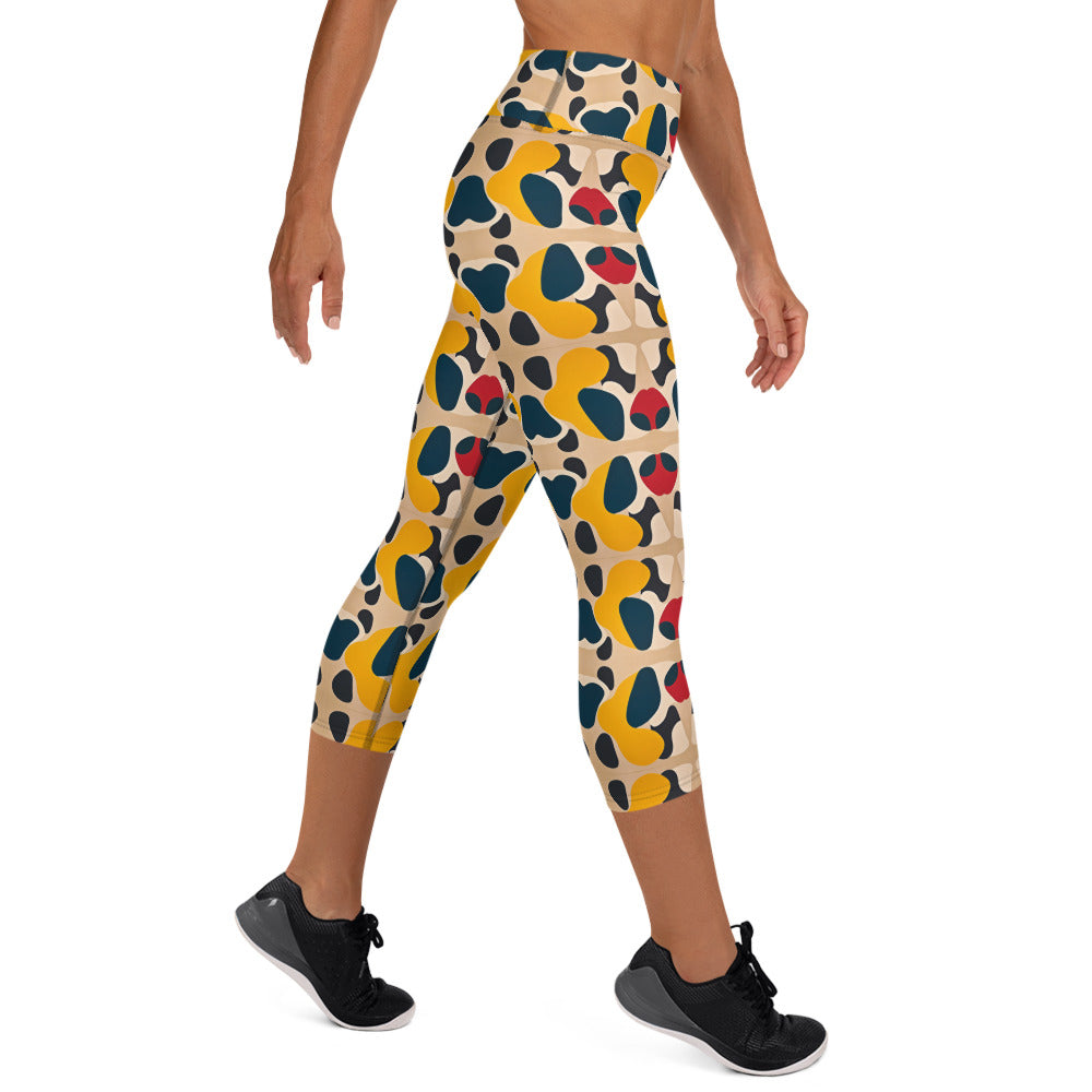 DMV 0236 Vintage Artsy Yoga Capri Leggings