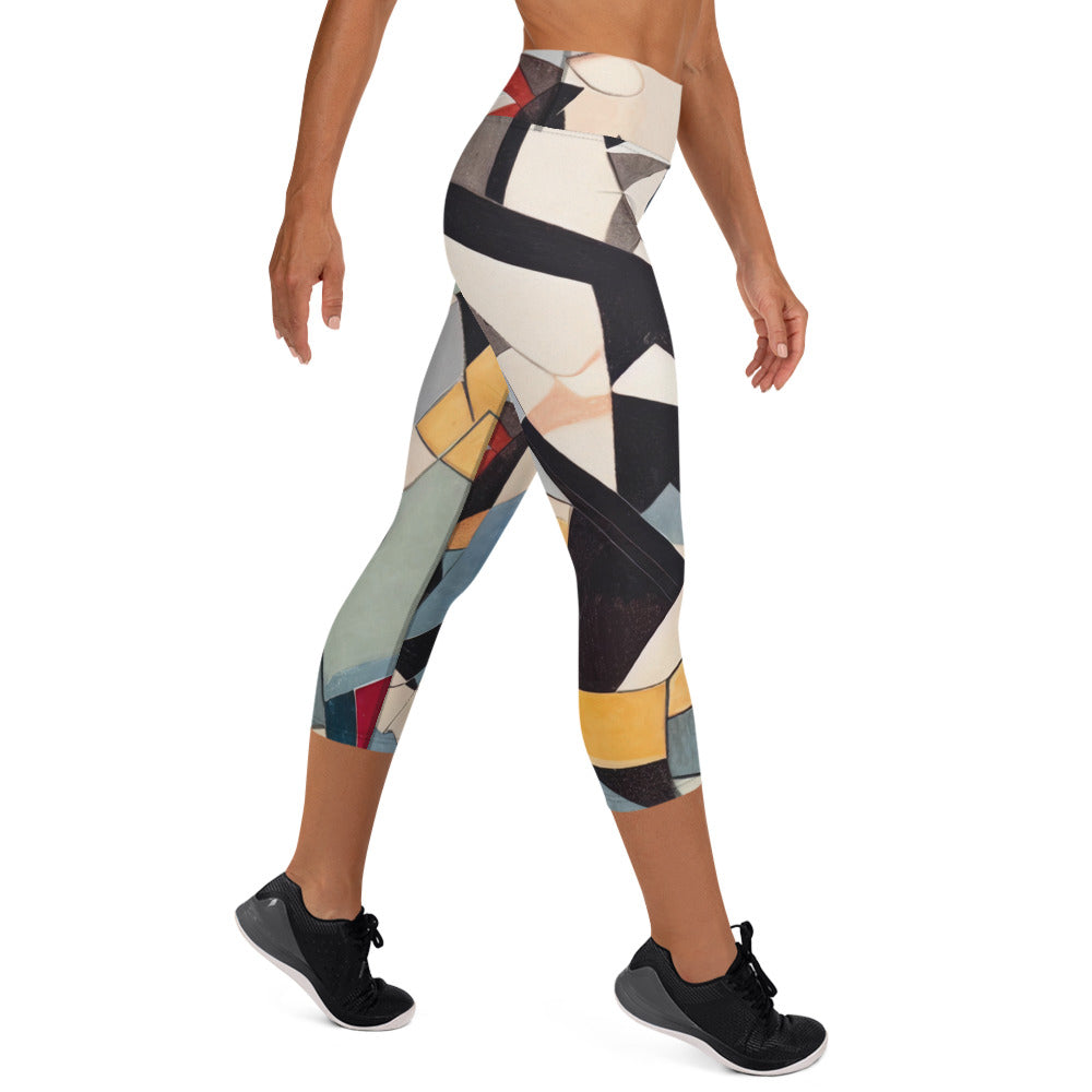 DMV 0047 Abstract Art Yoga Capri Leggings