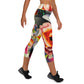 DMV 0081 Floral Yoga Capri Leggings