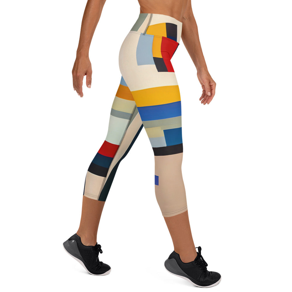 DMV 0072 Abstract Art Yoga Capri Leggings