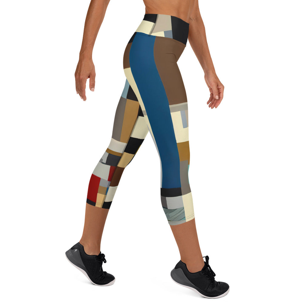 DMV 0008 Abstract Art Yoga Capri Leggings